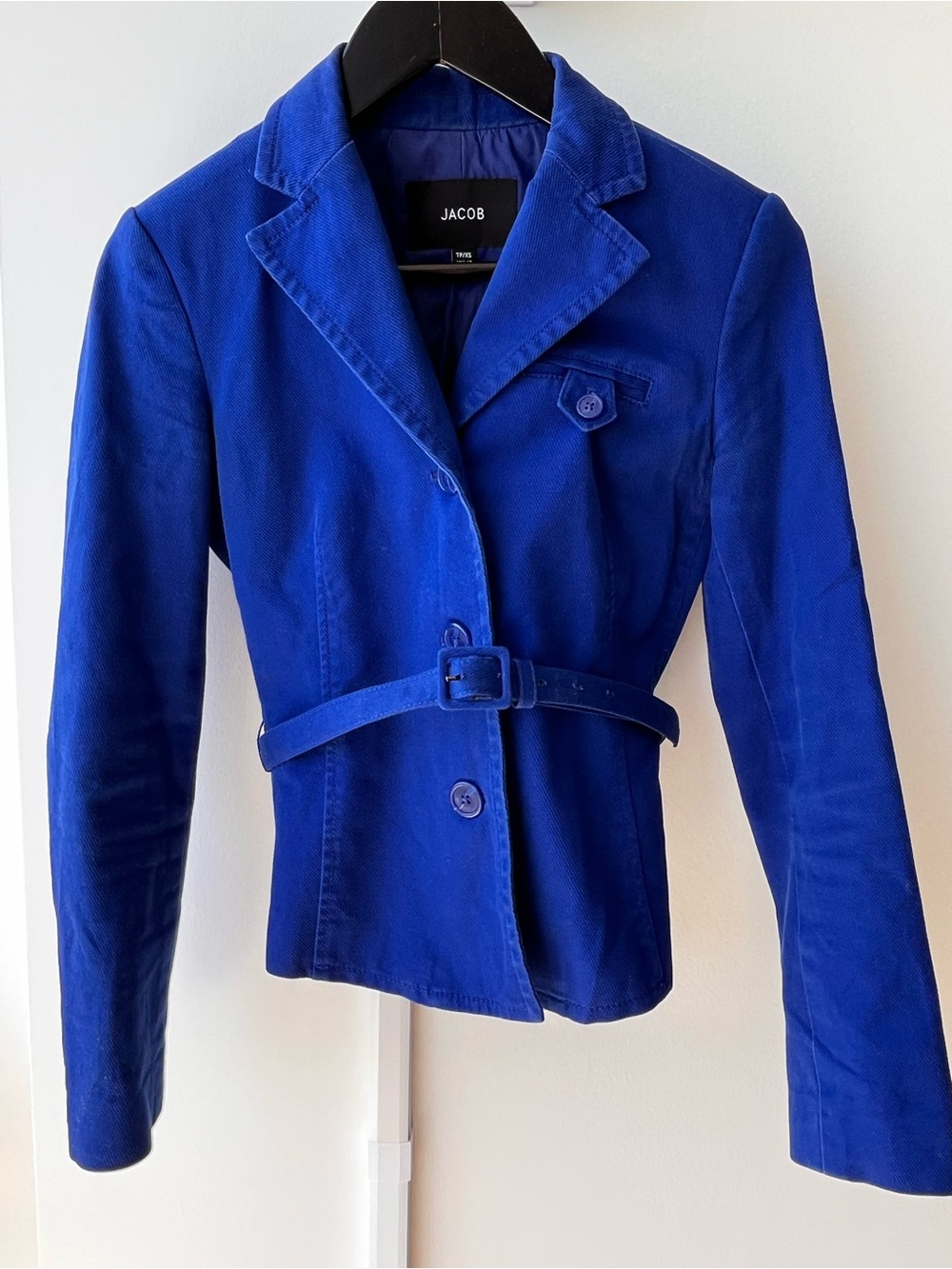 JACOB Cobalt Blue Belted Blazer Jacket